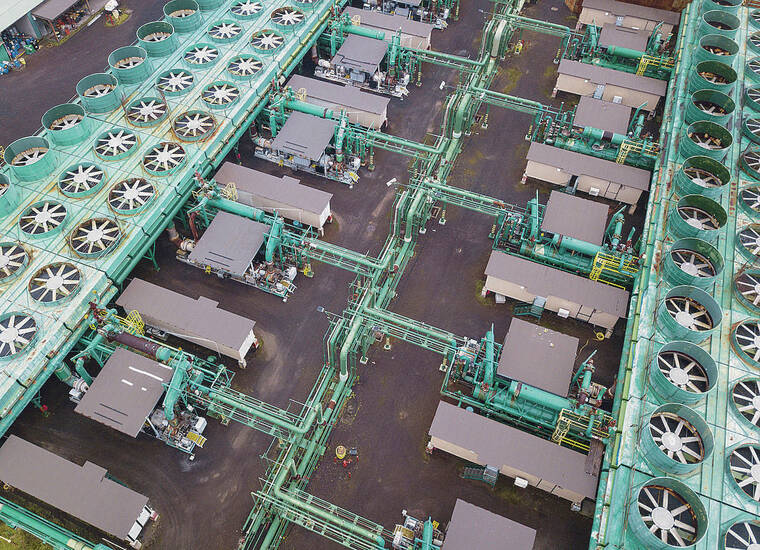 THE NEW YORK TIMES
                                Geothermal is part of Hawaii island’s energy portfolio, with potential to grow. Puna Geothermal Venture’s Pahoa plant is seen in May 2022.